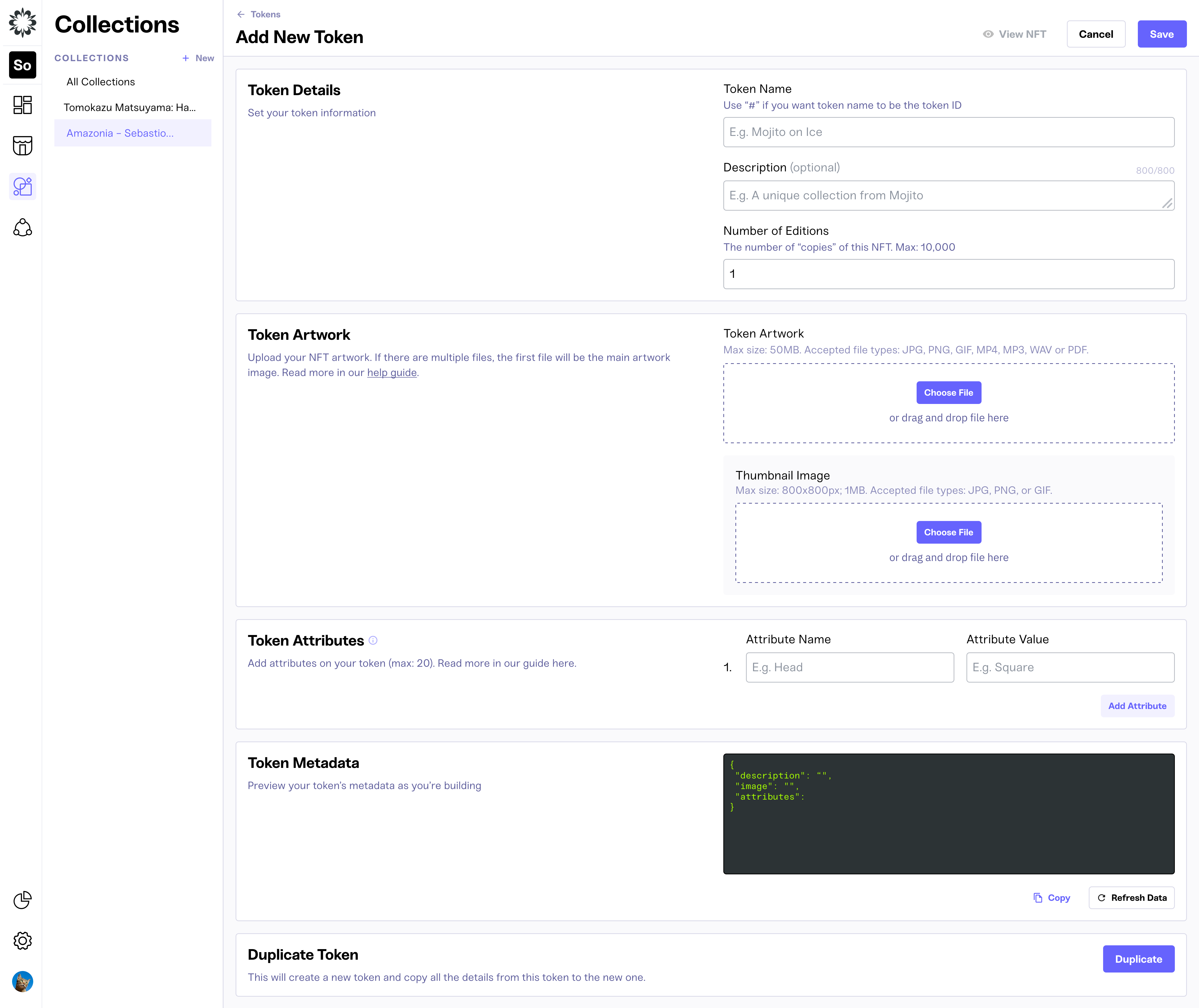 CollectionsLImited-AddNewToken-Empty